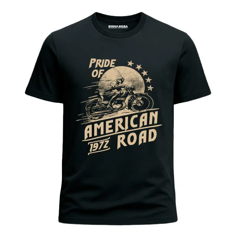 T-shirt American Road Motor Vintage – USA Vintage – T-shirt American Road Motor Vintage voor Heren