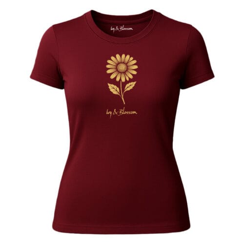 T-shirt Burgundy Daisy