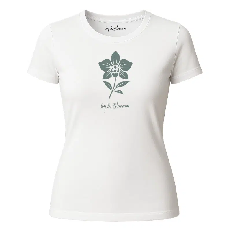 T-shirt Orchid Grace – Ivy & Blossom – T-shirt Orchid Grace – Ivy & Blossom Dames T-shirt