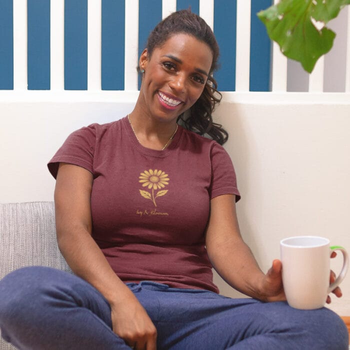 T-shirt Burgundy Daisy