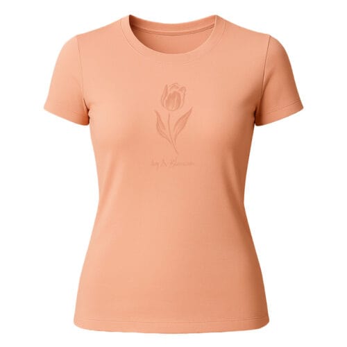 T-shirt Peach Tulip - Ivy & Blossom dames T-shirt