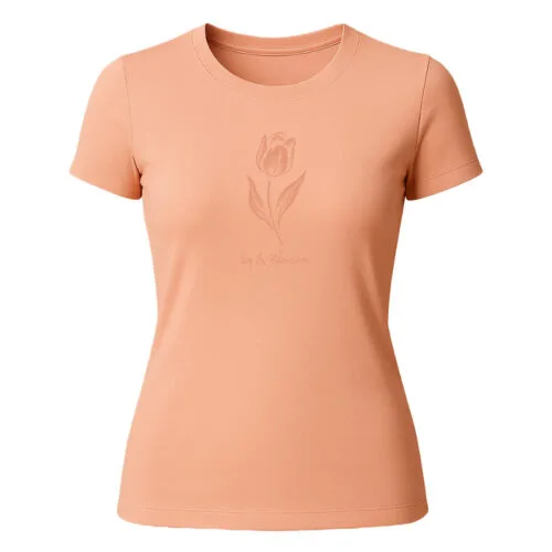 T-shirt Peach Tulip – Ivy & Blossom – T-shirt Peach Tulip - Ivy & Blossom Dames