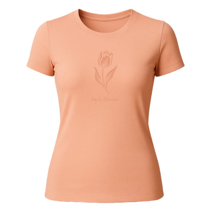 T-shirt Peach Tulip - Ivy & Blossom dames T-shirt