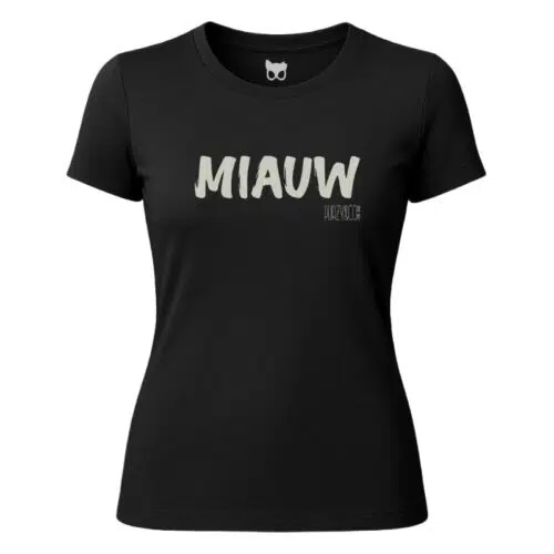 Miauw Statement Dames T-shirt – Purzy&Co – Miauw Statement Dames T-shirt - Stijlvol en Comfortabel