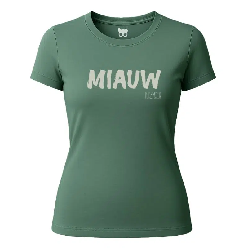 Miauw Statement Dames T-shirt – Purzy&Co, Sale – Miauw Statement Dames T-shirt van Purzy&Co