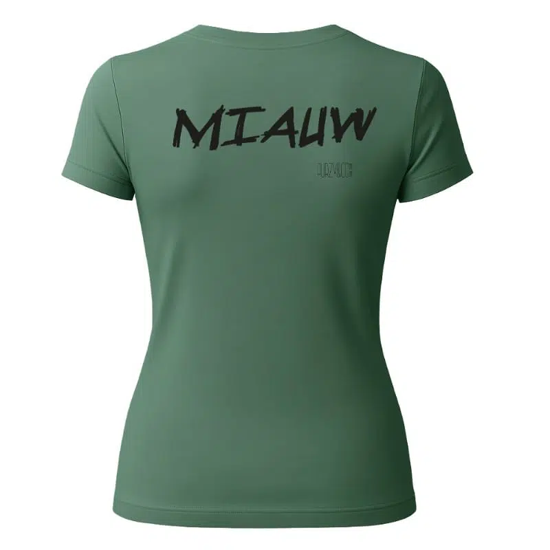 Miauw Classic Dames T-shirt – Purzy&Co, Sale – Miauw Classic Dames T-shirt – Purzy&Co (detail 2)