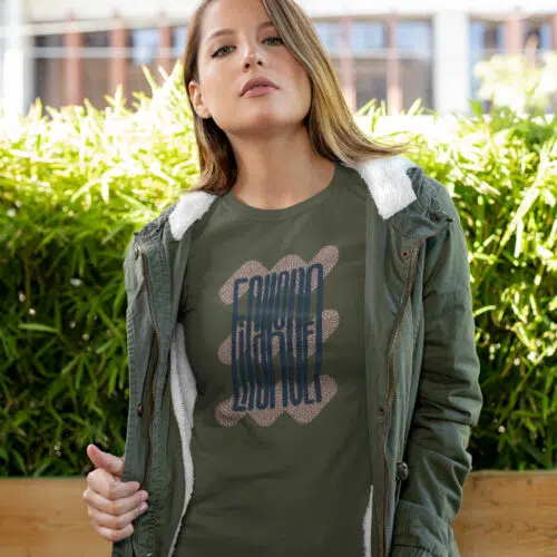 Groot Eindhoven Dames T-shirt – Purzy&Co – Groot Eindhoven Dames T-shirt van Purzy&Co (detail 2)