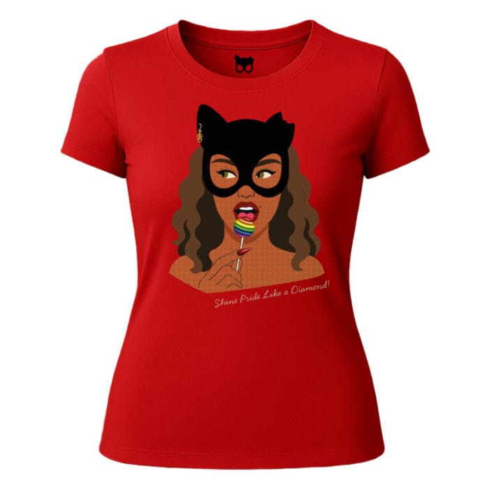 Pride Cat Mask Dames T-shirt