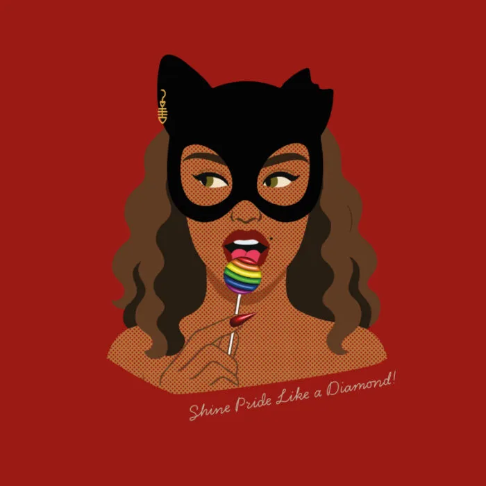 Pride Cat Mask T-shirt – Purzy&Co – Pride Cat Mask T-shirt - Equality Edition (detail 3)