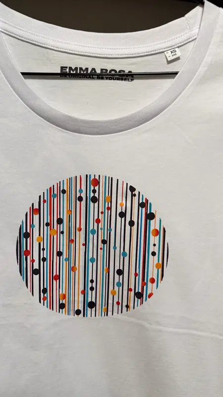 T-Shirt Dames Geometrische Abstracte Print maat XS