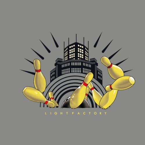 Design Flying Pins Perspective shirt – Lichtstadkunst – Design Flying Pins Perspective – Lightfactory (detail 2)