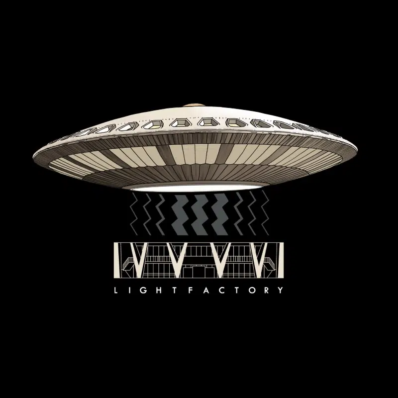 Design Evoluon UFO – Lichtstadkunst – Design Evoluon UFO – Lightfactory Art Print (detail 2)