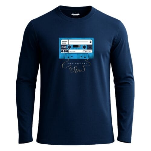 Design Cassette C-60 Blue shirt – Lichtstadkunst – Design Cassette C-60 Blue – Lightfactory
