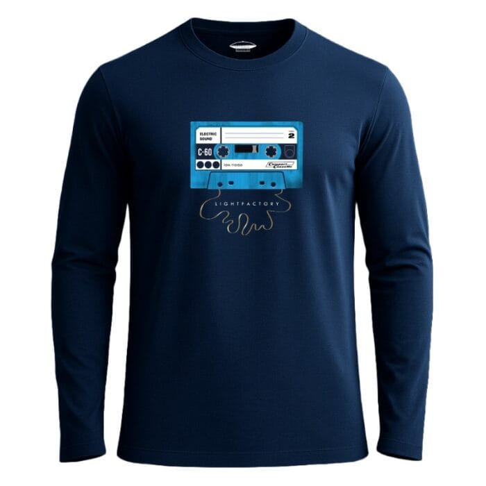 Design Cassette C-60 Blue shirt – Lichtstadkunst – Design Cassette C-60 Blue – Lightfactory