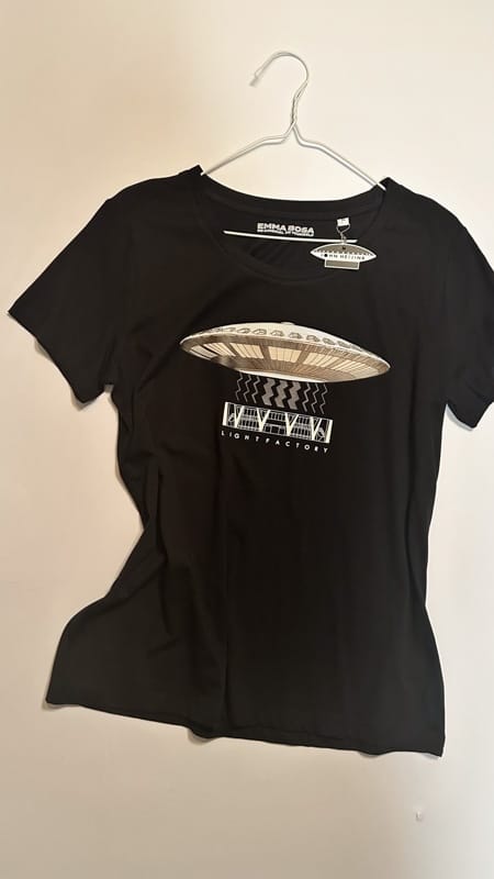 Evoluon T-shirt dames – Sale, Lichtstadkunst – Evoluon T-shirt Dames Zwart - Maat XL