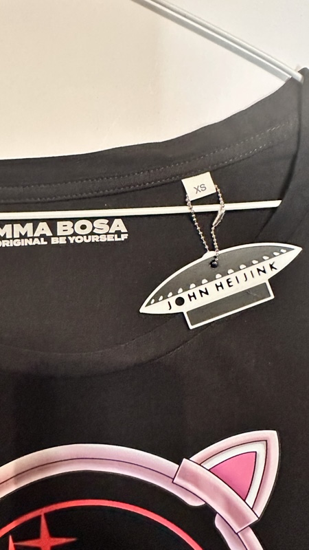 Longsleeve Dames Headphone Kitty Zwart Maat XS - Afbeelding 4