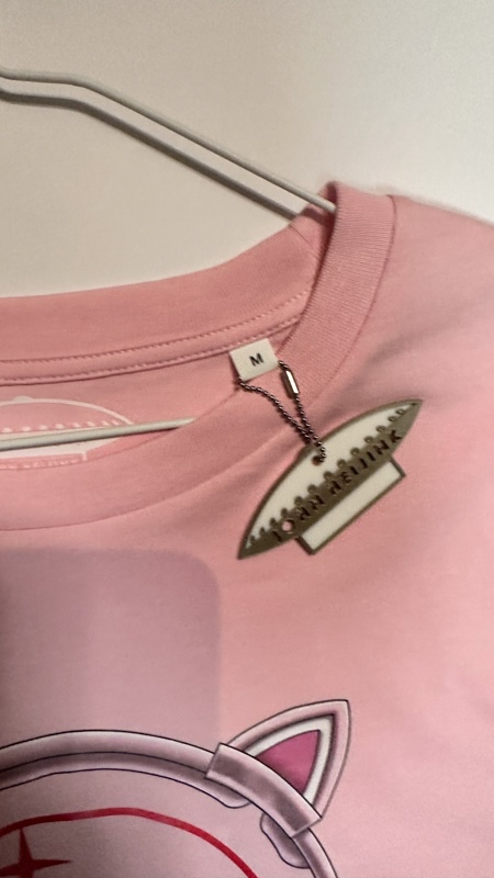 Tshirt Dames Headphone Kitty Pink Maat M - Afbeelding 4