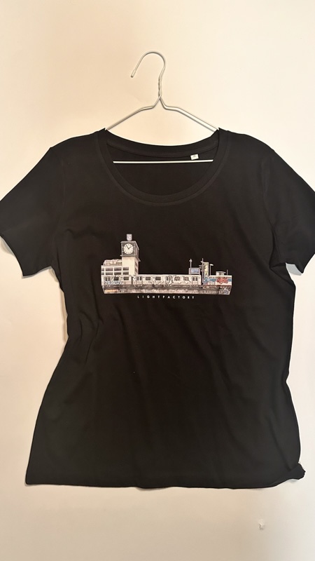Berleintoven T-shirt – Sale, Lichtstadkunst – Zwart Dames T-shirt Berleintoven - Maat XL