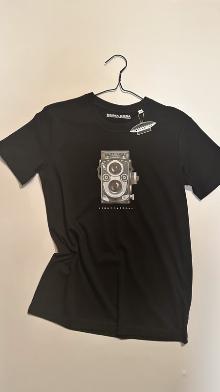 Folierex Camera T-shirt – Sale, Lichtstadkunst – Folierex Camera T-shirt Zwart - Maat XS