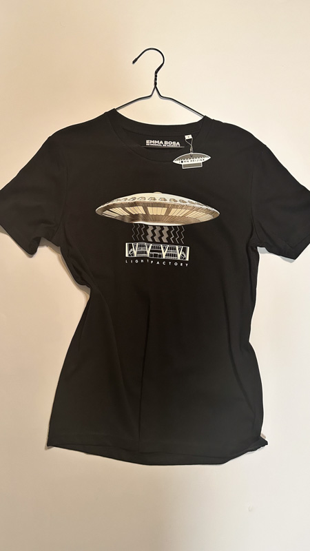 Evoluon UFO T-shirt – Sale, Lichtstadkunst – Evoluon UFO T-shirt Zwart - Maat S